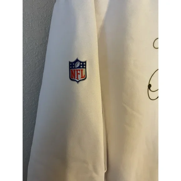 Men's 2XL NWOT New Orleans Saints Nike‎ Sideline Local Lockup Hoodie White